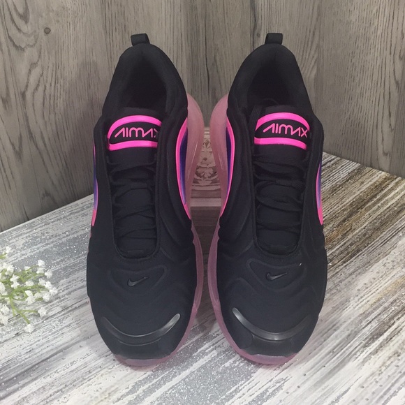 Nike Air Max 720 black/black-pink blast Men’s Shoe - Picture 5 of 8